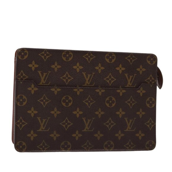 LOUIS VUITTON Monogram Pochette Homme Clutch Bag M51795 LV Auth 88008A - Picture 1 of 15